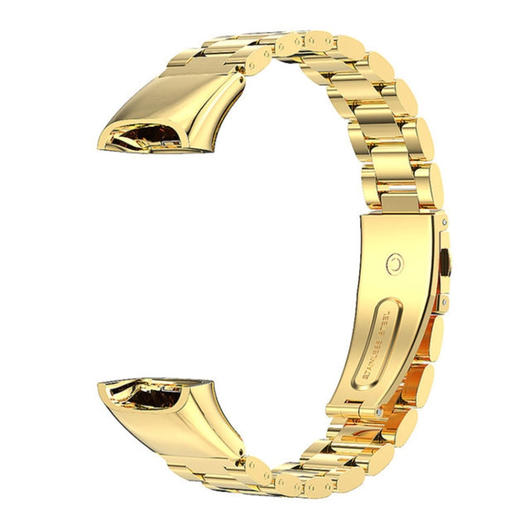 MIJOBS Three Strains Stainless Steel Metal Buckle Replacement Strap Watchband, For Huawei Band 6 / Honor Band 6