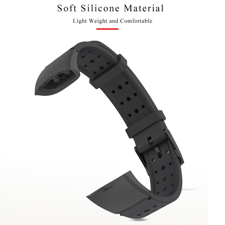 MIJOBS Breathable Silicone Replacement Strap Watchband with Hole, For Honor Band 4 / 5