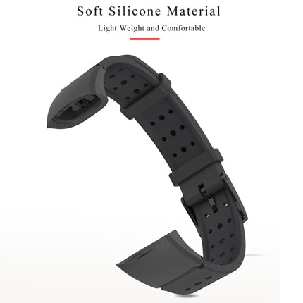 MIJOBS Breathable Silicone Replacement Strap Watchband with Hole