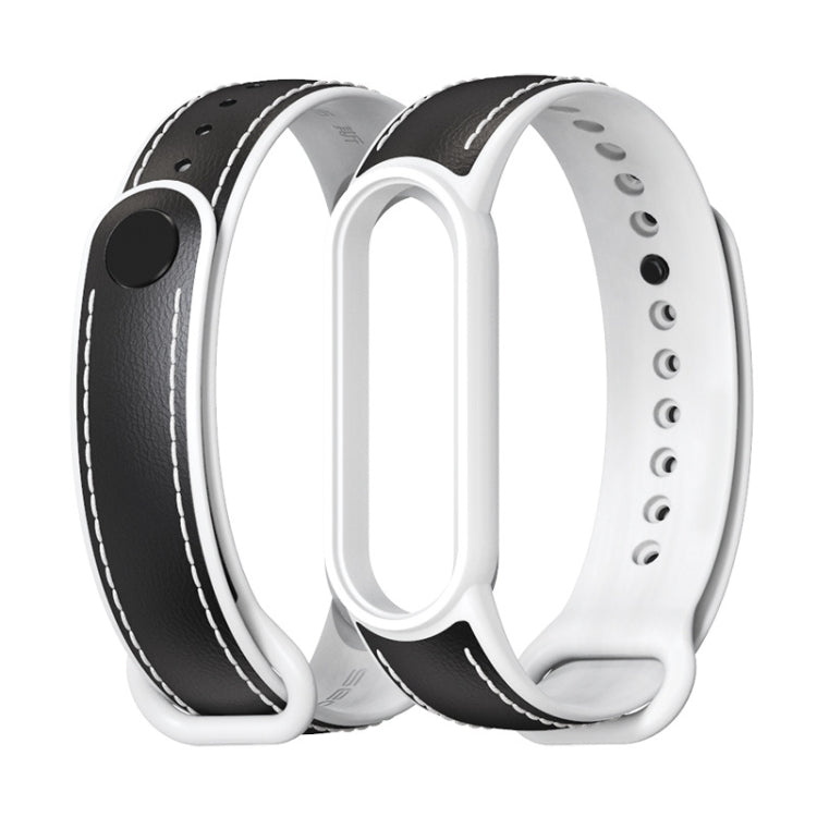 MIJOBS TPU + Leather Replacement Strap Watchband, For Xiaomi Mi Band 5 / 6