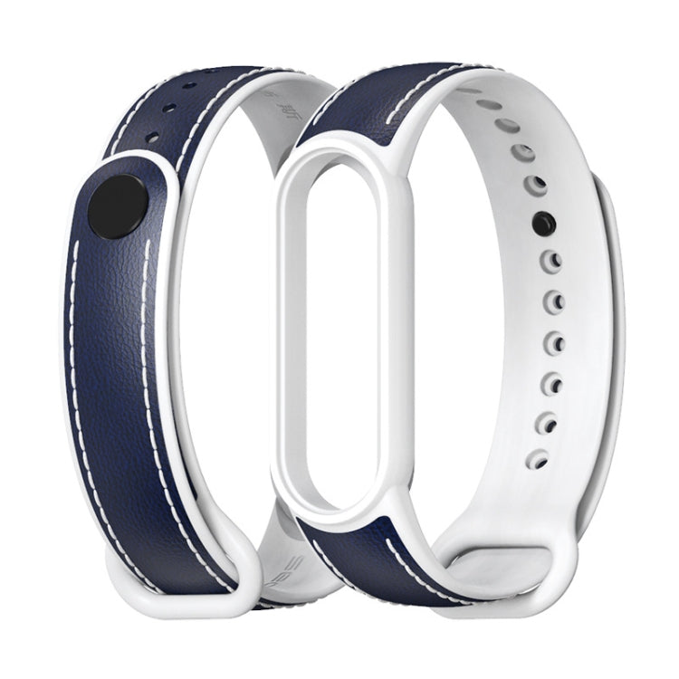MIJOBS TPU + Leather Replacement Strap Watchband, For Xiaomi Mi Band 5 / 6