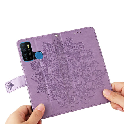 7-petal Flowers Embossing Pattern Horizontal Flip PU Leather Case with Holder & Card Slots & Wallet & Photo Frame, For Infinix Hot 9 / Note 7 Lite, For Infinix Hot 9 Play, For Infinix Note 10, For Infinix Note 10 Pro NFC / Note 10 Pro