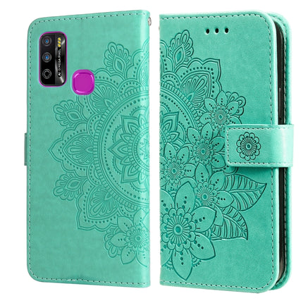 7-petal Flowers Embossing Pattern Horizontal Flip PU Leather Case with Holder & Card Slots & Wallet & Photo Frame, For Infinix Hot 9 / Note 7 Lite, For Infinix Hot 9 Play, For Infinix Note 10, For Infinix Note 10 Pro NFC / Note 10 Pro