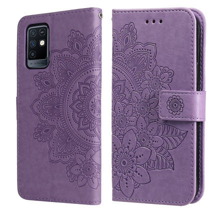7-petal Flowers Embossing Pattern Horizontal Flip PU Leather Case with Holder & Card Slots & Wallet & Photo Frame, For Infinix Hot 9 / Note 7 Lite, For Infinix Hot 9 Play, For Infinix Note 10, For Infinix Note 10 Pro NFC / Note 10 Pro