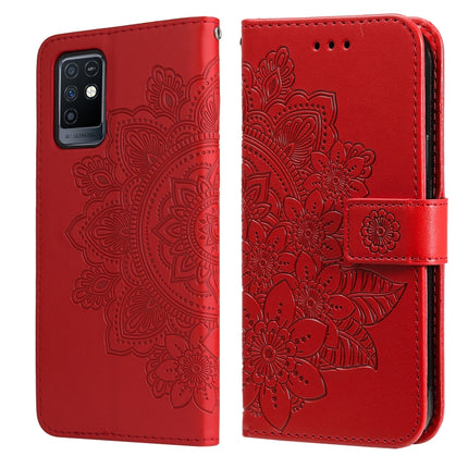 7-petal Flowers Embossing Pattern Horizontal Flip PU Leather Case with Holder & Card Slots & Wallet & Photo Frame, For Infinix Hot 9 / Note 7 Lite, For Infinix Hot 9 Play, For Infinix Note 10, For Infinix Note 10 Pro NFC / Note 10 Pro