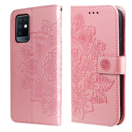 7-petal Flowers Embossing Pattern Horizontal Flip PU Leather Case with Holder & Card Slots & Wallet & Photo Frame, For Infinix Hot 9 / Note 7 Lite, For Infinix Hot 9 Play, For Infinix Note 10, For Infinix Note 10 Pro NFC / Note 10 Pro