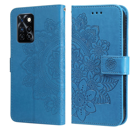 7-petal Flowers Embossing Pattern Horizontal Flip PU Leather Case with Holder & Card Slots & Wallet & Photo Frame, For Infinix Hot 9 / Note 7 Lite, For Infinix Hot 9 Play, For Infinix Note 10, For Infinix Note 10 Pro NFC / Note 10 Pro