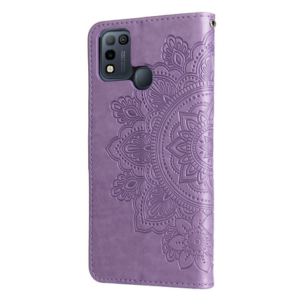7-petal Flowers Embossing Pattern Horizontal Flip PU Leather Case with Holder & Card Slots & Wallet & Photo Frame, For Infinix Smart 5 / HOT10 Lite, For Infinix Zero 8, For Infinix Hot 10, For Infinix Hot 10 Play, For Infinix Note 7