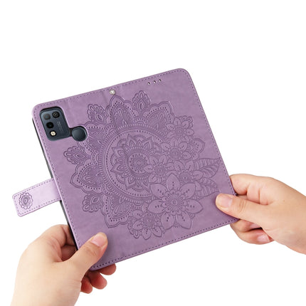 7-petal Flowers Embossing Pattern Horizontal Flip PU Leather Case with Holder & Card Slots & Wallet & Photo Frame, For Infinix Smart 5 / HOT10 Lite, For Infinix Zero 8, For Infinix Hot 10, For Infinix Hot 10 Play, For Infinix Note 7