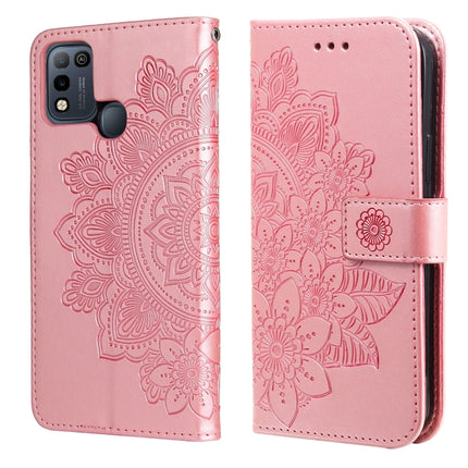 7-petal Flowers Embossing Pattern Horizontal Flip PU Leather Case with Holder & Card Slots & Wallet & Photo Frame, For Infinix Smart 5 / HOT10 Lite, For Infinix Zero 8, For Infinix Hot 10, For Infinix Hot 10 Play, For Infinix Note 7