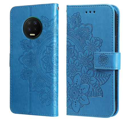 7-petal Flowers Embossing Pattern Horizontal Flip PU Leather Case with Holder & Card Slots & Wallet & Photo Frame, For Infinix Smart 5 / HOT10 Lite, For Infinix Zero 8, For Infinix Hot 10, For Infinix Hot 10 Play, For Infinix Note 7