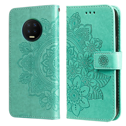 7-petal Flowers Embossing Pattern Horizontal Flip PU Leather Case with Holder & Card Slots & Wallet & Photo Frame, For Infinix Smart 5 / HOT10 Lite, For Infinix Zero 8, For Infinix Hot 10, For Infinix Hot 10 Play, For Infinix Note 7