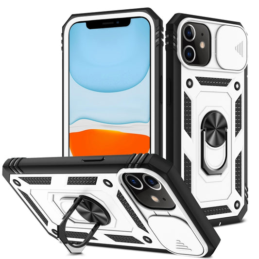 Sliding Camera Cover Design TPU + PC Protective Case with 360 Degree Rotating Holder & Card Slot, For iPhone 12 mini, For iPhone 12 / 12 Pro, For iPhone 12 Pro Max, For iPhone 11