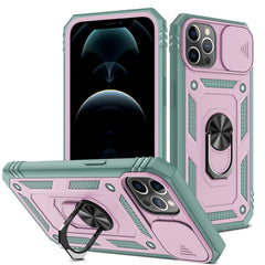 Sliding Camera Cover Design TPU + PC Protective Case with 360 Degree Rotating Holder & Card Slot, For iPhone 12 mini, For iPhone 12 / 12 Pro, For iPhone 12 Pro Max, For iPhone 11