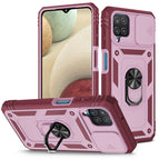For Samsung Galaxy A12 / Pink+Dark Red