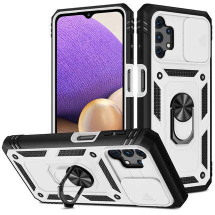 Sliding Camera Cover Design TPU + PC Protective Case with 360 Degree Rotating Holder & Card Slot, For Samsung Galaxy A12, For Samsung Galaxy A32 5G, For Samsung Galaxy A52, For Samsung Galaxy S20 FE, For Samsung Galaxy S21 5G