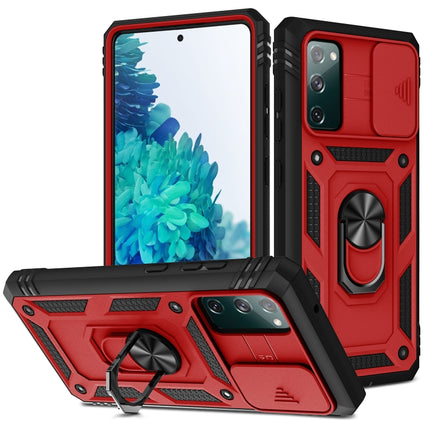 Sliding Camera Cover Design TPU + PC Protective Case with 360 Degree Rotating Holder & Card Slot, For Samsung Galaxy A12, For Samsung Galaxy A32 5G, For Samsung Galaxy A52, For Samsung Galaxy S20 FE, For Samsung Galaxy S21 5G