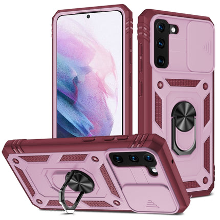 Sliding Camera Cover Design TPU + PC Protective Case with 360 Degree Rotating Holder & Card Slot, For Samsung Galaxy A12, For Samsung Galaxy A32 5G, For Samsung Galaxy A52, For Samsung Galaxy S20 FE, For Samsung Galaxy S21 5G