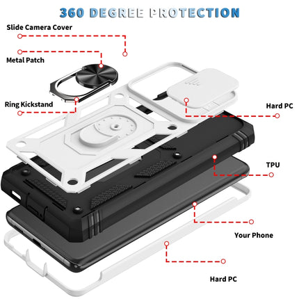 Sliding Camera Cover Design TPU + PC Protective Case with 360 Degree Rotating Holder & Card Slot, For Samsung Galaxy S21 Ultra 5G