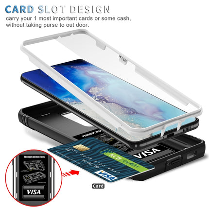 Sliding Camera Cover Design TPU + PC Protective Case with 360 Degree Rotating Holder & Card Slot, For Samsung Galaxy S21 Ultra 5G