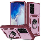 For Samsung Galaxy S21 Ultra 5G / Pink+Dark Red