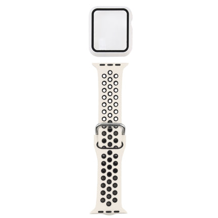 Silicone Replacement Strap Watchband + Protective Case with Screen Protector Set For Apple Watch Series, 3 & 2 & 1 38mm