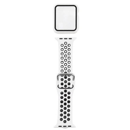 Silicone Replacement Strap Watchband + Protective Case with Screen Protector Set For Apple Watch Series, 3 & 2 & 1 38mm