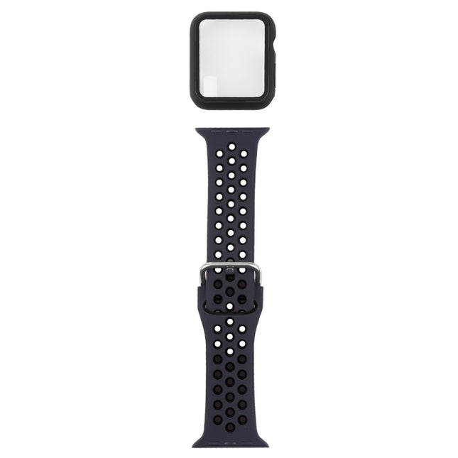 Silicone Replacement Strap Watchband + Protective Case with Screen Protector Set For Apple Watch Series, For Apple Watch Series 6 / 5 / 4 / Watch SE 40mm