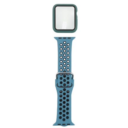 Silicone Replacement Strap Watchband + Protective Case with Screen Protector Set For Apple Watch Series, For Apple Watch Series 6 / 5 / 4 / Watch SE 44mm