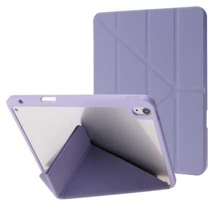 Deformation Transparent Acrylic Horizontal Flip PU Leather Case with Multi-folding Holder & Sleep / Wake-up Function & Pen Slot, For iPad Air 2022 / 2020 10.9, For iPad Pro 11.0 2021 / 2020 / 2018, For iPad 9.7 2017 / 2018 / Pro 9.7��������������������...