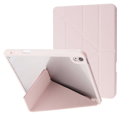 Deformation Transparent Acrylic Horizontal Flip PU Leather Case with Multi-folding Holder & Sleep / Wake-up Function & Pen Slot, For iPad Pro 11.0 2021 / 2020 / 2018, For iPad Air 2022 / 2020 10.9, For iPad 9.7 2017 / 2018 / Pro 9.7