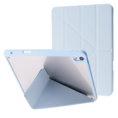 Deformation Transparent Acrylic Horizontal Flip PU Leather Case with Multi-folding Holder & Sleep / Wake-up Function & Pen Slot, For iPad Pro 11.0 2021 / 2020 / 2018, For iPad Air 2022 / 2020 10.9, For iPad 9.7 2017 / 2018 / Pro 9.7