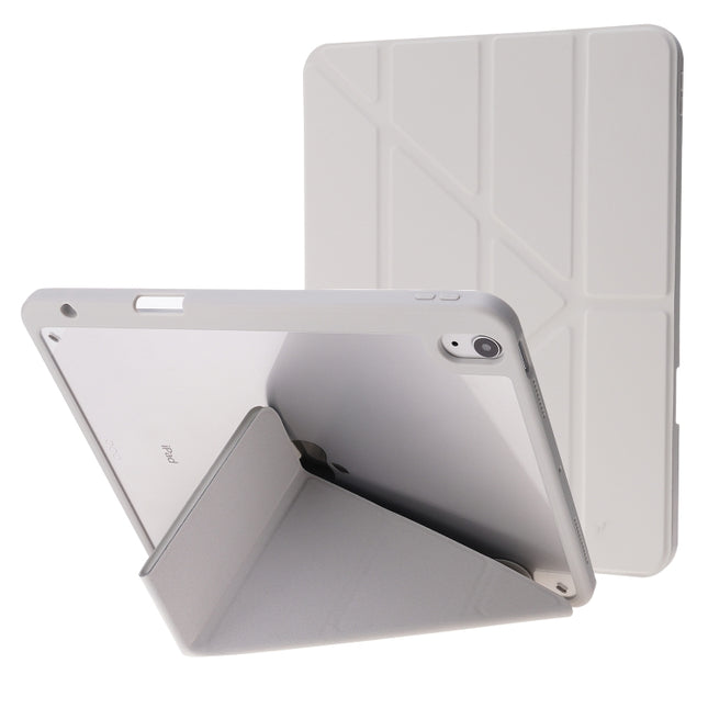 Deformation Transparent Acrylic Horizontal Flip PU Leather Case with Multi-folding Holder & Sleep / Wake-up Function & Pen Slot, For iPad Air 2022 / 2020 10.9, For iPad Pro 11.0 2021 / 2020 / 2018, For iPad 9.7 2017 / 2018 / Pro 9.7��������������������...