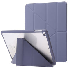Deformation Transparent Acrylic Horizontal Flip PU Leather Case with Multi-folding Holder & Sleep / Wake-up Function & Pen Slot, For iPad Pro 11.0 2021 / 2020 / 2018, For iPad Air 2022 / 2020 10.9, For iPad 9.7 2017 / 2018 / Pro 9.7