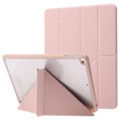 Deformation Transparent Acrylic Horizontal Flip PU Leather Case with Multi-folding Holder & Sleep / Wake-up Function & Pen Slot, For iPad Pro 11.0 2021 / 2020 / 2018, For iPad Air 2022 / 2020 10.9, For iPad 9.7 2017 / 2018 / Pro 9.7