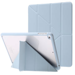 Deformation Transparent Acrylic Horizontal Flip PU Leather Case with Multi-folding Holder & Sleep / Wake-up Function & Pen Slot, For iPad Pro 11.0 2021 / 2020 / 2018, For iPad Air 2022 / 2020 10.9, For iPad 9.7 2017 / 2018 / Pro 9.7