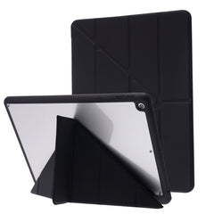 Deformation Transparent Acrylic Horizontal Flip PU Leather Case with Multi-folding Holder & Sleep / Wake-up Function & Pen Slot, For iPad Pro 11.0 2021 / 2020 / 2018, For iPad Air 2022 / 2020 10.9, For iPad 9.7 2017 / 2018 / Pro 9.7