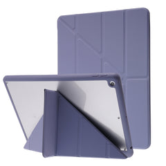 Deformation Transparent Acrylic Horizontal Flip PU Leather Case with Multi-folding Holder & Sleep / Wake-up Function & Pen Slot, For iPad Pro 11.0 2021 / 2020 / 2018, For iPad Air 2022 / 2020 10.9, For iPad 9.7 2017 / 2018 / Pro 9.7