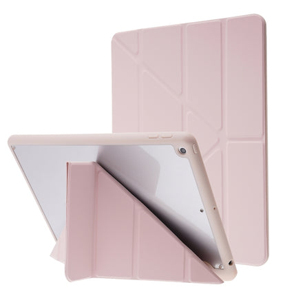 Deformation Transparent Acrylic Horizontal Flip PU Leather Case with Multi-folding Holder & Sleep / Wake-up Function & Pen Slot, For iPad Air 2022 / 2020 10.9, For iPad Pro 11.0 2021 / 2020 / 2018, For iPad 9.7 2017 / 2018 / Pro 9.7��������������������...
