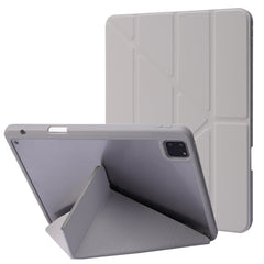 Deformation Transparent Acrylic Horizontal Flip PU Leather Case with Multi-folding Holder & Sleep / Wake-up Function & Pen Slot, For iPad Pro 11.0 2021 / 2020 / 2018, For iPad Air 2022 / 2020 10.9, For iPad 9.7 2017 / 2018 / Pro 9.7