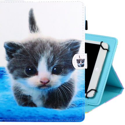 Universal Colored Drawing Horizontal Flip PU Leather Case with Holder & Card Slot, 7 inch, 8 inch, 10 inch