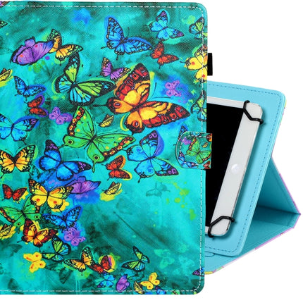 Universal Colored Drawing Horizontal Flip PU Leather Case with Holder & Card Slot, 7 inch, 8 inch, 10 inch