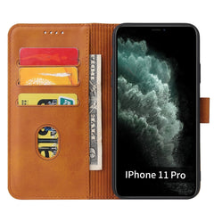 Funda de piel con tapa horizontal con hebilla y textura de becerro, con soporte, ranuras para tarjetas y billetera, para iPhone 11, para iPhone X/XS, para iPhone XS Max, para iPhone XR, para iPhone SE 2022/SE 2020 y 8 y 7