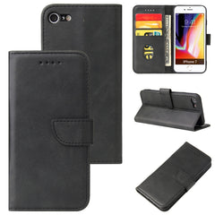 Horizontale Klapphülle aus Leder mit Schnalle und Kalbslederstruktur, mit Halterung, Kartenfächern und Geldbörse, für iPhone 8 Plus und 7 Plus, für iPhone 6 Plus und 6s Plus, für iPhone 6 und 6s