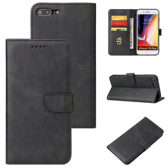 Horizontale Klapphülle aus Leder mit Schnalle und Kalbslederstruktur, mit Halterung, Kartenfächern und Geldbörse, für iPhone 8 Plus und 7 Plus, für iPhone 6 Plus und 6s Plus, für iPhone 6 und 6s