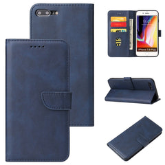 Horizontale Klapphülle aus Leder mit Schnalle und Kalbslederstruktur, mit Halterung, Kartenfächern und Geldbörse, für iPhone 8 Plus und 7 Plus, für iPhone 6 Plus und 6s Plus, für iPhone 6 und 6s