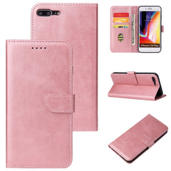 Horizontale Klapphülle aus Leder mit Schnalle und Kalbslederstruktur, mit Halterung, Kartenfächern und Geldbörse, für iPhone 8 Plus und 7 Plus, für iPhone 6 Plus und 6s Plus, für iPhone 6 und 6s