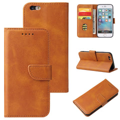 Horizontale Klapphülle aus Leder mit Schnalle und Kalbslederstruktur, mit Halterung, Kartenfächern und Geldbörse, für iPhone 8 Plus und 7 Plus, für iPhone 6 Plus und 6s Plus, für iPhone 6 und 6s