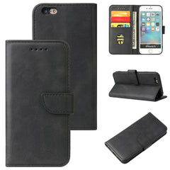 Horizontale Klapphülle aus Leder mit Schnalle und Kalbslederstruktur, mit Halterung, Kartenfächern und Geldbörse, für iPhone 8 Plus und 7 Plus, für iPhone 6 Plus und 6s Plus, für iPhone 6 und 6s