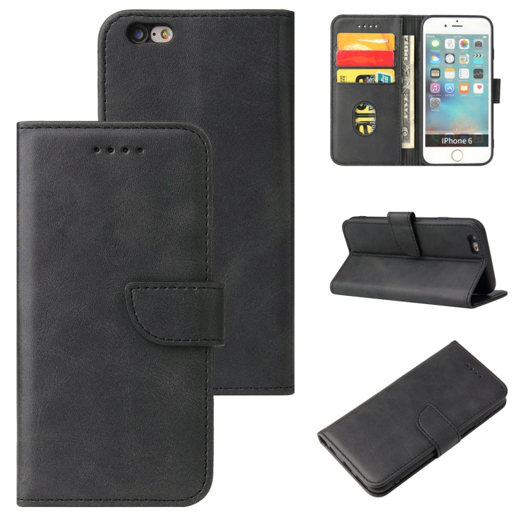 Calf Texture Buckle Horizontal Flip Leather Case with Holder & Card Slots & Wallet, For iPhone 6 & 6s